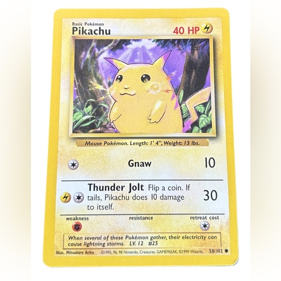 Pokemon Other - Pokémon Pikachu 2nd Edition 1999 Rare Card